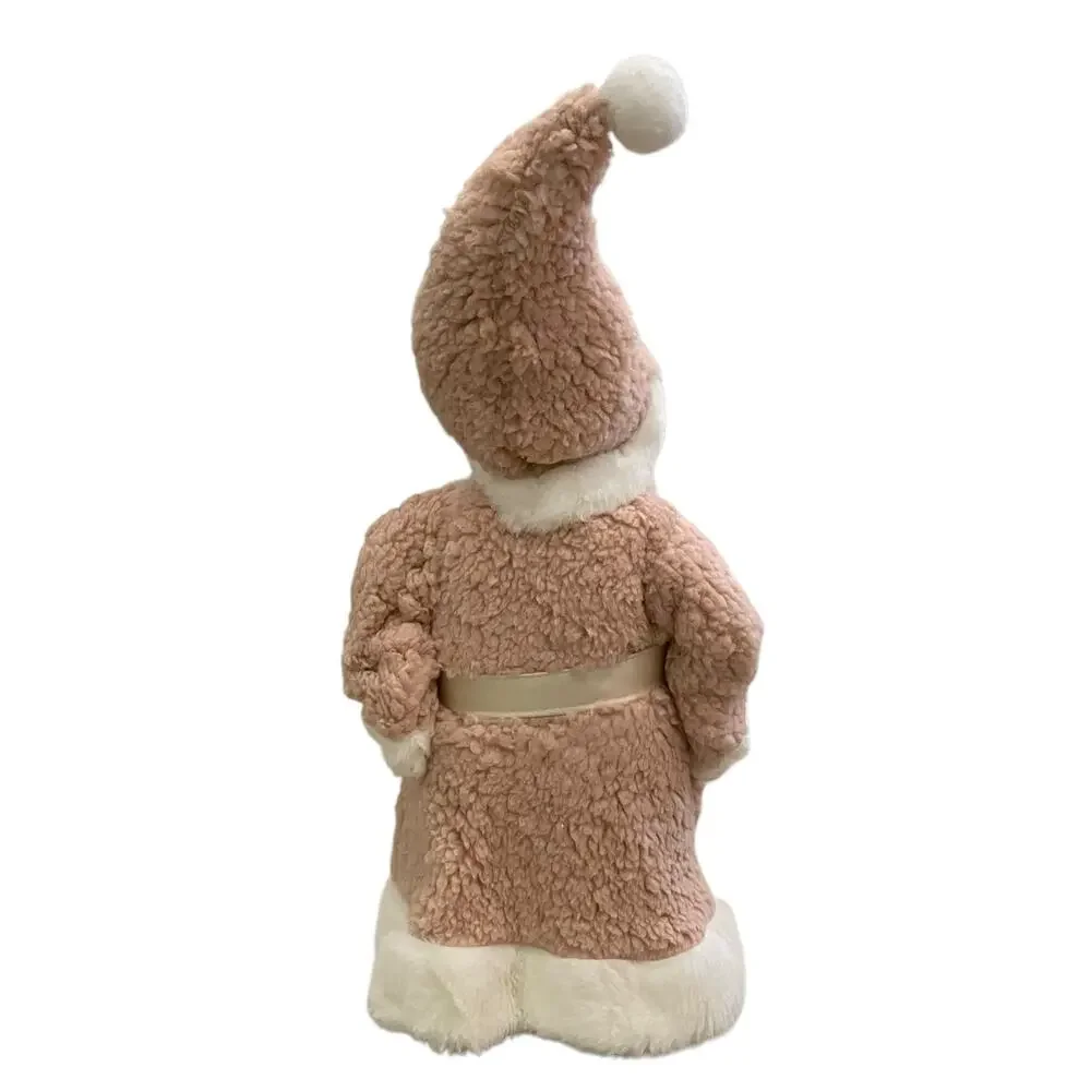 Christmas Santa Figurine 18in Pink Gold and Silver 34th & Pine Holiday Decor New
